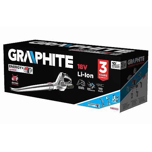 Воздух садовый аккумуляторный GRAPHITE 18В Energy+ 190км/ч 1.2кг без АКБ и ЗП