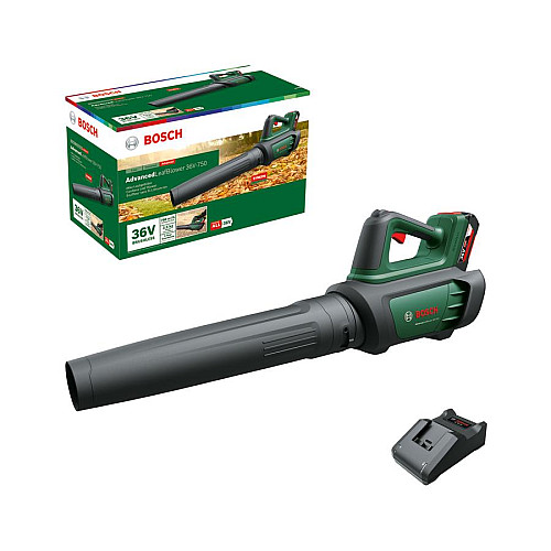 Повітродув садовий акумуляторний Bosch AdvancedLeafBlower 36В-750 АКБ 1х2А·год ЗП 200км/год 3.5кг