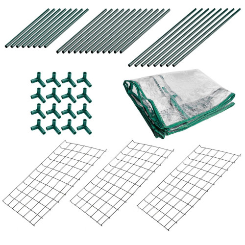 Парник складаний Neo Tools 80х46х24, 3 полиці, ПВХ плівка, прозорий