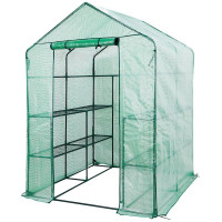 Парник складаний Neo Tools 195х143х143, 4 полиці, ПЕ плівка 135г, зелений