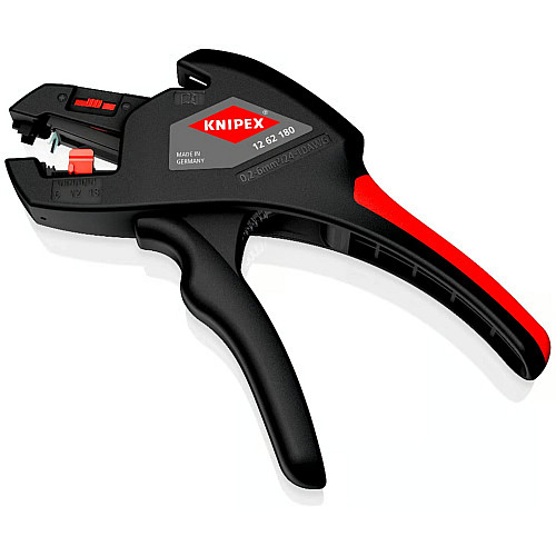 Знімач ізоляції KNIPEX, автоматичний, 0.2-6мм2 кусачки, регулювання довжини, 180мм, 0.151кг
