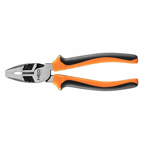 Плоскогубцы комбинированные Neo Tools 40% FS, до 40% уменьшение приложенных усилий, 200мм, CrNi