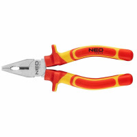 Плоскогубці комбіновані Neo Tools, діелектричні, для робіт під напругою 1000В, 45HRc, 160мм, CrV