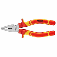 Плоскогубцы комбинированные Neo Tools, диэлектрические, для работ под напряжением 1000В, 45HRc, 160мм, CrV