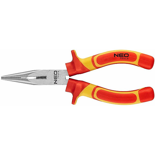 Плоскогубцы удлинены прямые диэлектрические Neo Tools, для работ под напряжением 1000В, 180мм, CrV