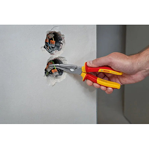 Плоскогубці з довгим носом зігнуті Bosch Professional, VDE 200мм 40°