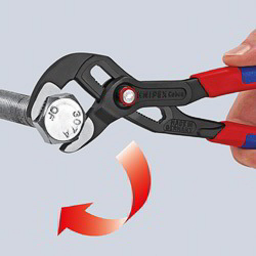 Кліщі сантехнічні KNIPEX Cobra QuickSet, 0-50мм, 250мм, фосфатовані, 0.335кг