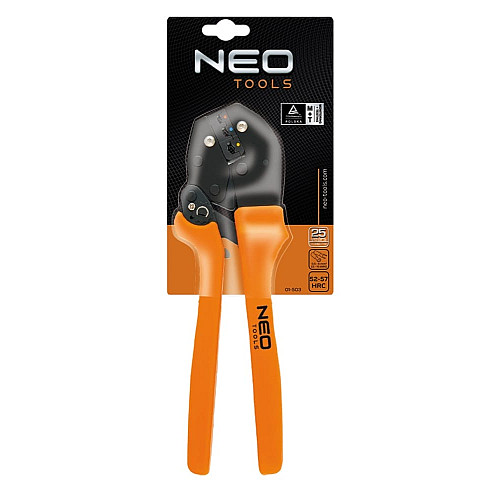 Кліщі обтискні Neo Tools, для обтиску наконечників 0.25-6мм2, 250мм