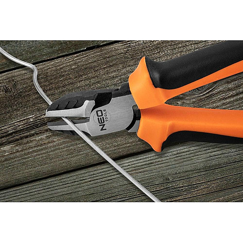 Кусачки-бокорезы Neo Tools 40% FS, до 40% уменьшение приложенных усилий, 180мм, CrNi