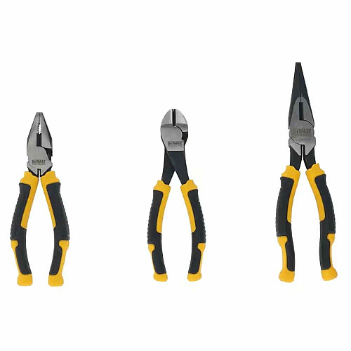 Набор инструментов шарнирно-губцевых DeWALT LASER HARDENED плоскогубцы, длинногубцы, кусачки 3шт
