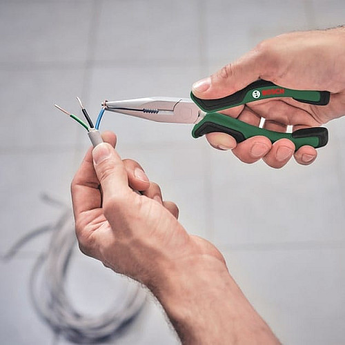 Плоскогубцы Bosch комбинированные, удлиненные, бокорезы, набор 3шт