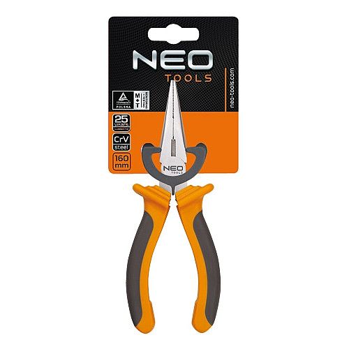 Плоскогубцы удлиненные прямые Neo Tools, 160мм, CrV