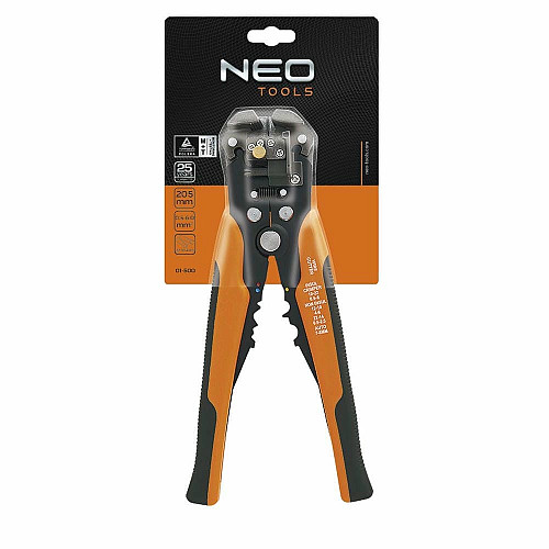 Съемник изоляции Neo Tools, автоматический, 0.5-6мм2, RG6/59, кусачки, 205мм