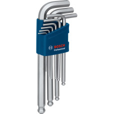 Ключі шестигранні Bosch Professional, кулястий наконечник, набір 9шт