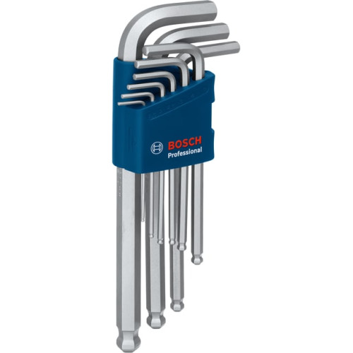 Ключі шестигранні Bosch Professional, кулястий наконечник, набір 9шт