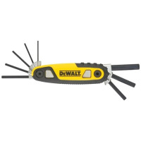 Ключи шестигранные DeWALT, HEX1.5-8мм, складываются в корпус, набор 8шт.
