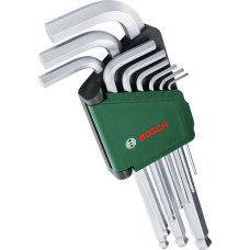 Ключі шестигранні Bosch, кулястий наконечник, набір 9шт