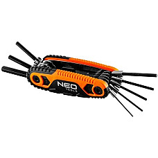 Ключі шестигранні Neo Tools, 121мм, 1.5-8мм, складаються в корпус, набір 8шт