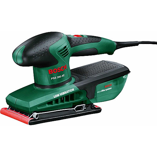 Шлифмашина вибрационная Bosch PSS 200 AC 200Вт платформа 93x230 24000цв/мин 1.6кг
