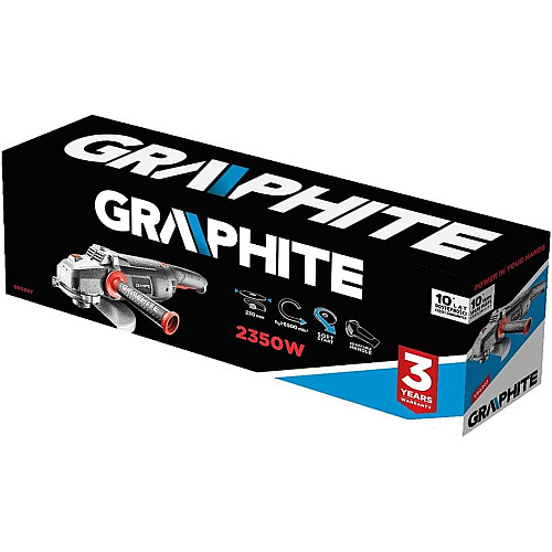 Шліфмашина кутова GRAPHITE 230мм 2350Вт 6500об/хв 4.85кг