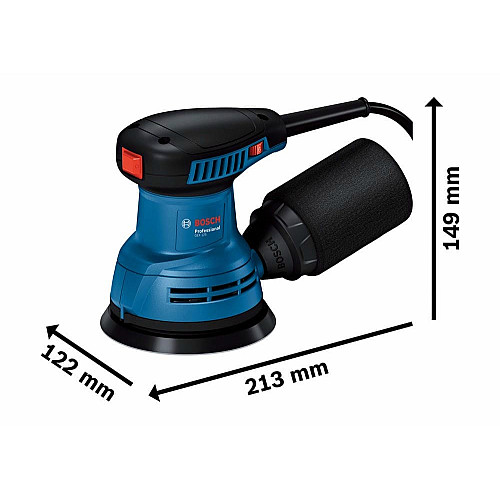 Шлифмашина эксцентриковая Bosch Professional GEX 125 250Вт 125мм 7500-12000об/мин 1.4кг