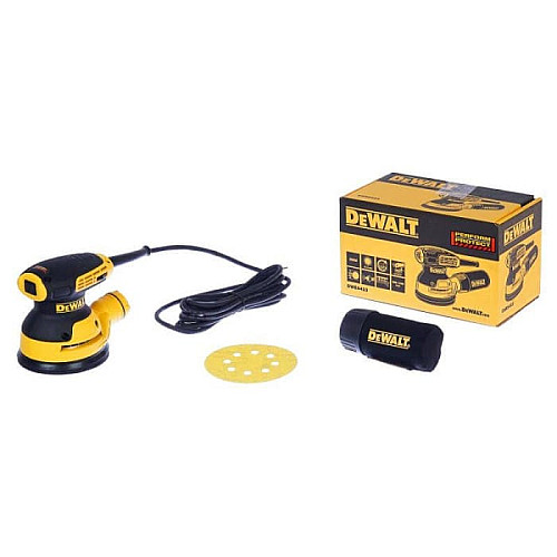 Шлифмашина эксцентриковая DeWalt 280Вт 8000-12000об/мин 125мм амплитуда 2.6мм 1.28кг