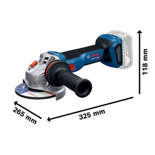 Шліфмашина кутова акумуляторна Bosch Professional GWS 18V-11 125мм 18В 2x5А·год 0-9000об/хв 1.7кг кейс ЗП GAL1880CV