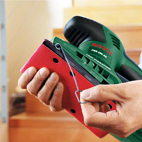 Шлифмашина вибрационная Bosch PSS 200 AC 200Вт платформа 93x230 24000цв/мин 1.6кг