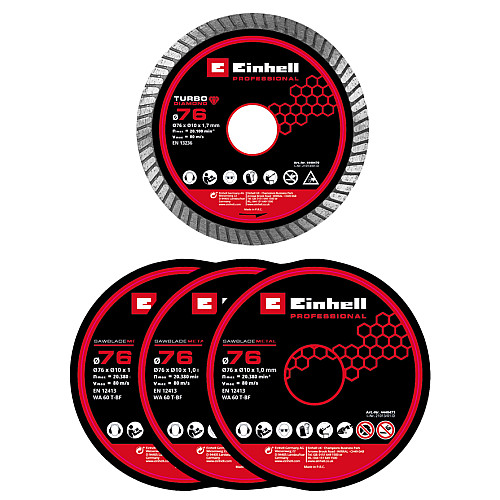 Шліфмашина відрізна акумуляторна Einhell Professional TP-CO 18/76-C Li BL - Solo 16мм 18В 20000об/хв 0.67кг без АКБ та ЗП