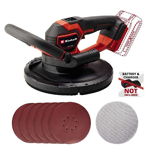 Шлифмашина для стен аккумуляторная Einhell Professional TP-DWS 18/225 Li PXC 18В d225мм 600-1200об/мин 2.36кг без АКБ и ЗП