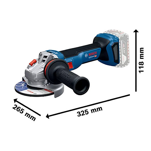 Шліфмашина кутова акумуляторна Bosch Professional GWS 18V-11S 125мм 18В 1x5А·год 0-9000об/хв 1.7кг кейс ЗП GAL1880CV