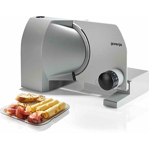 Скиборізка Gorenje, 100Вт, лезо-нержавіюча сталь, діаметр ножа-170мм, корпус-метал/пластик, сірий