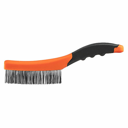 Щетка проволочная Neo Tools прямая, 4х16 рядов, прямая проволока 0.3мм, 260мм, двухкомпонентная рукоятка