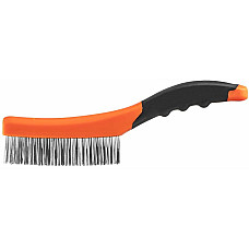 Щітка дротяна Neo Tools пряма, 4х16 рядів, прямий дріт 0.3мм, 260мм, двокомпонентне руків'я