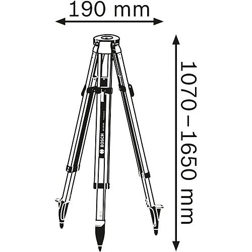 Штатив Bosch Professional BT170HD для оптических нивелиров, 5/8