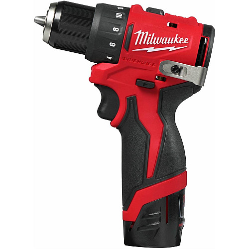 Шуруповерт-дрель аккумуляторная Milwaukee M12 BLDDRC-202C 12В 2х2А·час 40Нм 0-550-1700об/мин ЗП C12C кейс 1.2кг