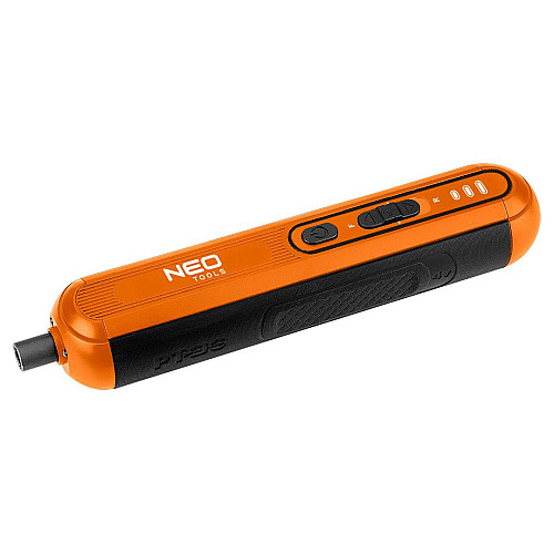 Викрутка акумуляторна Neo Tools 4В1Х1.5А·год 4.5Нм 230об/хв 20 біт кейс 0.23кг
