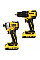 Набір із двох акумуляторних інструментів DeWalt 18В XR дриль-шурупокрут DCD709 шурупокрут ударний DCF80 акб 2х2А·год ЗП та кейс 5.9кг