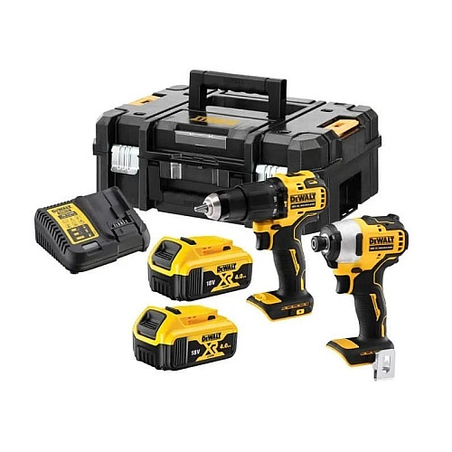 Набор из двух аккумуляторных инструментов DeWalt дрель-шуруповерт DCD709 шуруповерт ударный DCF809 акб 2х4А·час ЗП кейс 6.5кг