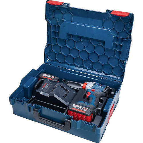 Гайковерт ударний акумуляторний Bosch Professional GDX 18V-285 18В 2x4А·год до 285Нм 3600об/хв квадрат 1/2