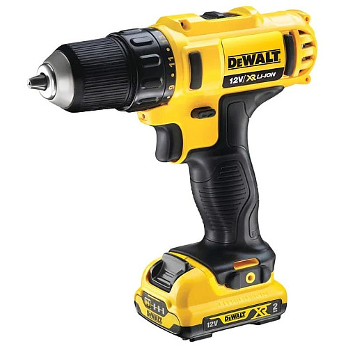 Дрель-шуруповерт DeWalt XR Li-Ion 12В акб 2х2А·час 24Нм 400-1500об/мин патрон 10мм ЗП кейс 1.1кг