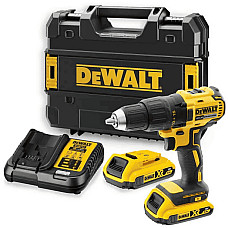 Дриль-шурупокрут DeWalt XR Li-Ion 18В акб 2х2А·год 65Нм 500-1750об/хв патрон 13мм кейс 1.15кг