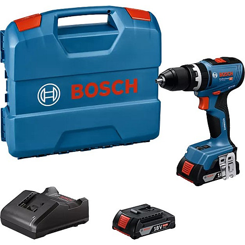 Шурупокрут-дриль ударний акумуляторний Bosch Professional GSB 18V-65 18В 2х2А·год 31·65Нм 0-2100об/хв ЗП GAL18V-20 кейс 1.12кг