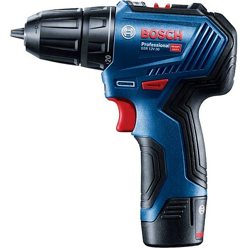 Шуруповерт-дрель аккумуляторная Bosch Professional GSR 12V-30 12В 2х2А·час 18·30Нм 420·1600об/мин 0.89кг кейс набор оснастки