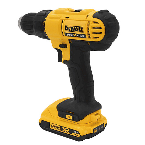 Дрель-шуруповерт DeWalt XR Li-Ion 18В акб 2х2А·час 42Нм 450-1800об/мин патрон 13мм ЗП кейс 1.28кг