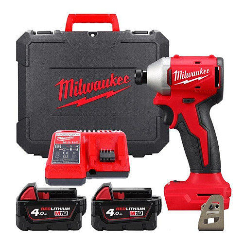 Вертолет ударный аккумуляторный Milwaukee M18 BLIDRC-402C 18В АКБ 2х4А·час 190Нм 0-3600об/мин ЗП M12-18C кейс 1.3кг