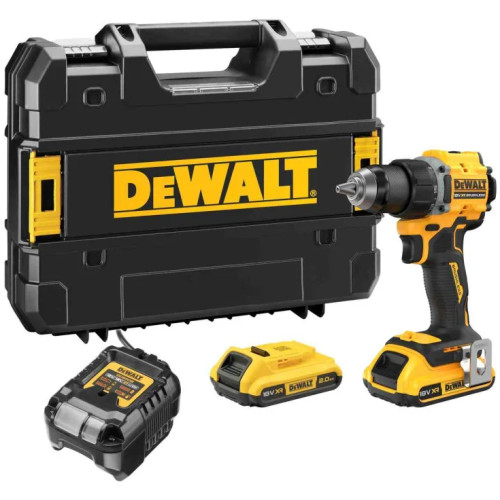Шурупокрут-дриль акумуляторний DeWALT XR Li-Ion 18В акб 2х2А·год 74Нм 0-450·0-1650об/хв кейс TSTAK, ЗП 1.12кг