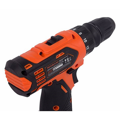 Шурупокрут-дриль акумуляторний Tekhmann TCD-12 QC Li v2.0 12В 2х2А·год 28Нм 0-400·1500об/хв 1кг кейс