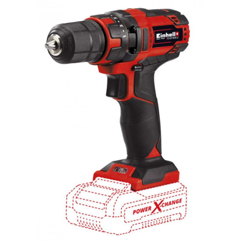 Шурупокрут-дриль акумуляторний Einhell TC-CD 18·35 Li-Solo PXC 18В 35Нм 550об/хв 0.97кг без АКБ та ЗП