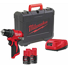 Шурупокрут-дриль акумуляторний Milwaukee M12 BLDDRC-202C 12В 2х2А·год 40Нм 0-550-1700об/хв ЗП C12C кейс 1.2кг